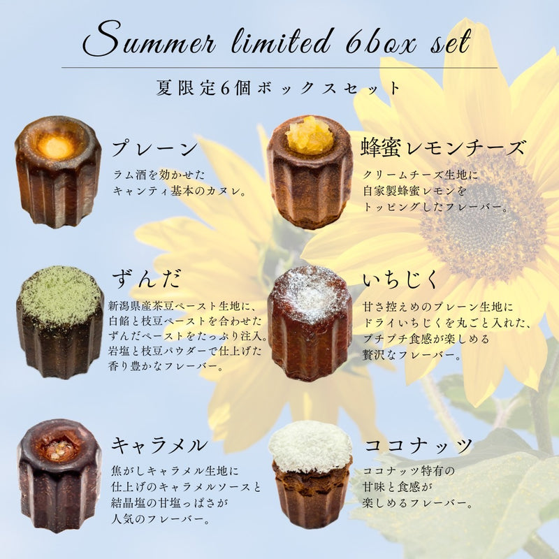 canelé de CHIANTI 夏限定オリジナルカヌレ6個SET